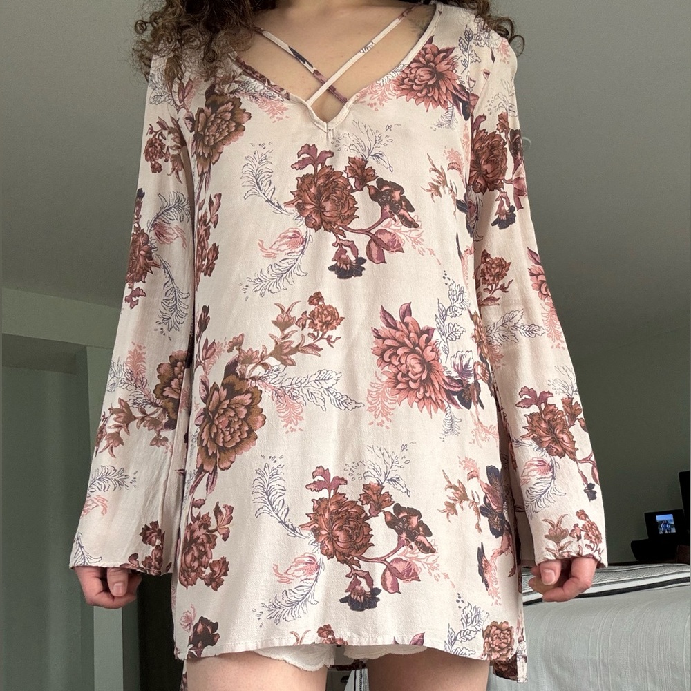 Free People Floral Mini Dress